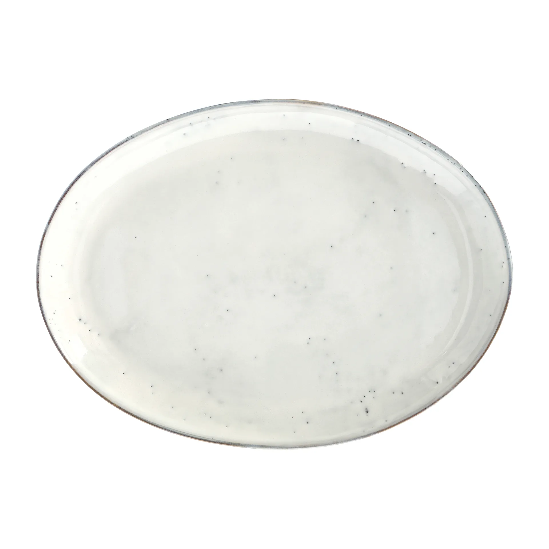 Nordic Sand oval serving platter, 26.5x35.5 cm Broste Copenhagen