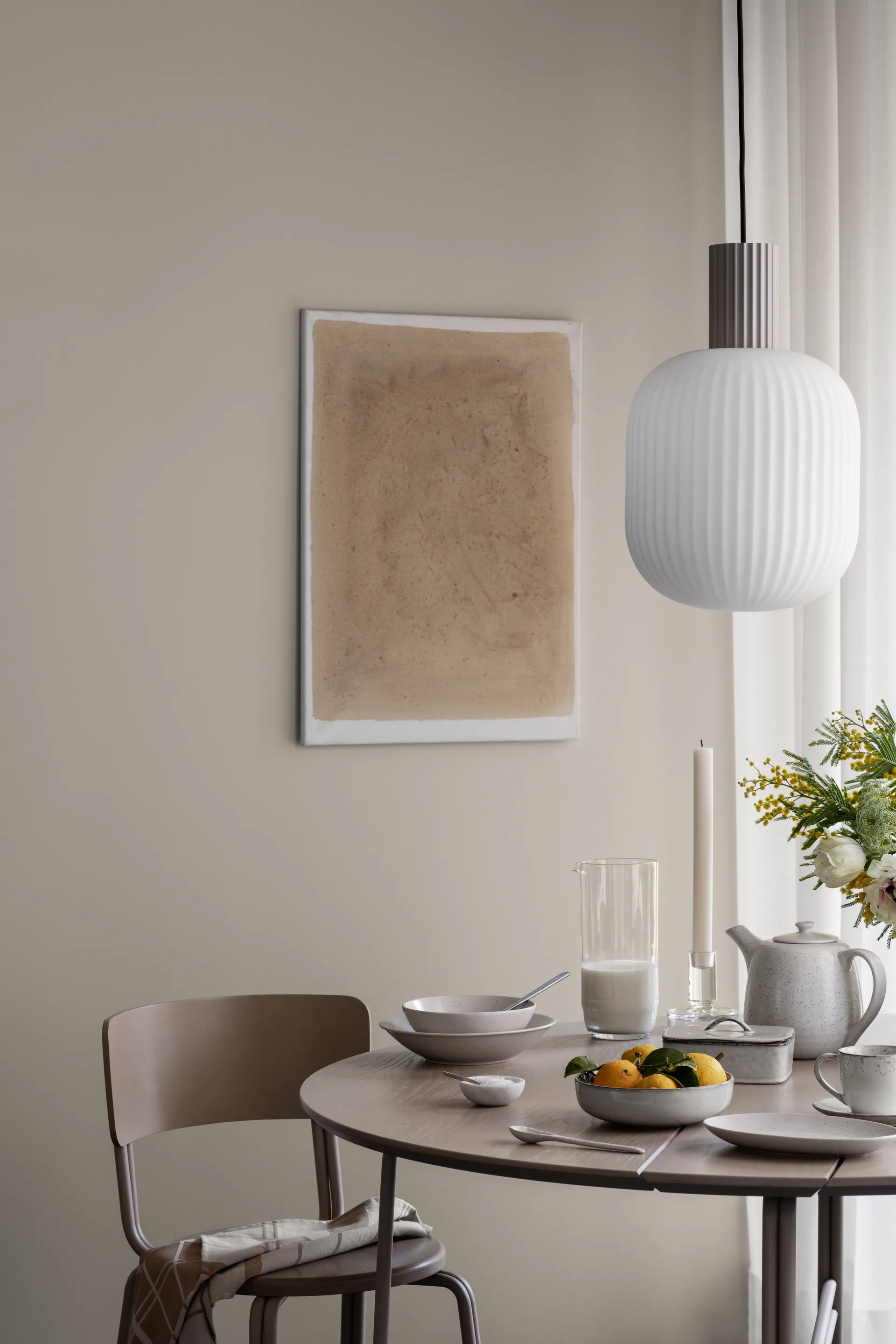 Nordic Sand pasta plate Ø22,5 cm 8-pack,  Broste Copenhagen