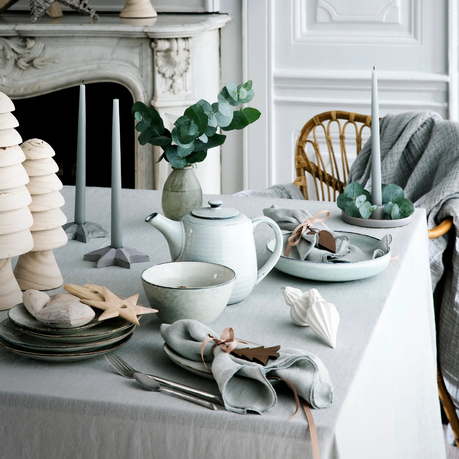 Nordic Sand plate Ø20 cm 8-pack Broste Copenhagen