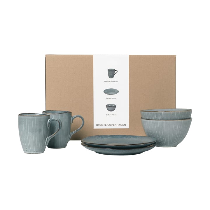 Nordic Sea breakfast set for two - 6 pieces - Broste Copenhagen