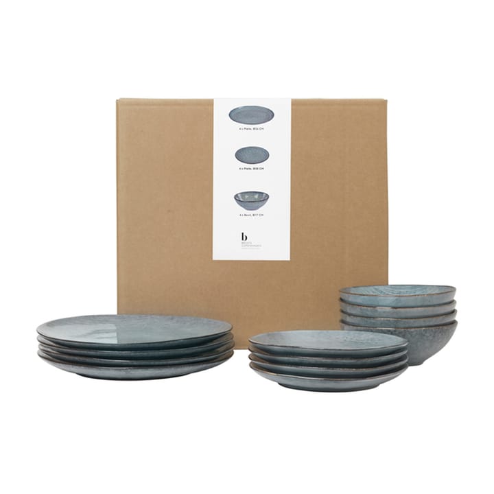 Nordic Sea dinner service set - 12 pieces - Broste Copenhagen