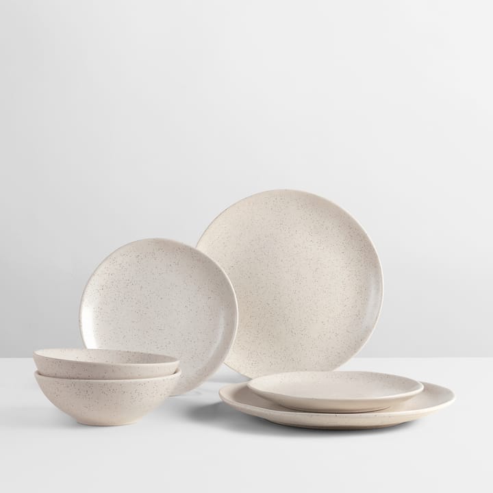 Nordic Vanilla dinner set for two, 6 pieces Broste Copenhagen