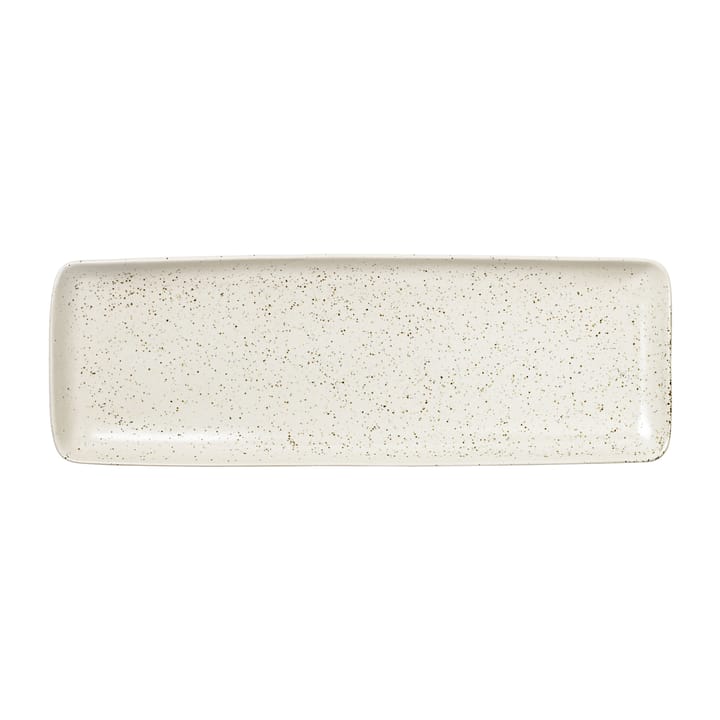 Nordic Vanilla rectangular saucer 12.5x35 cm - Cream with grains - Broste Copenhagen