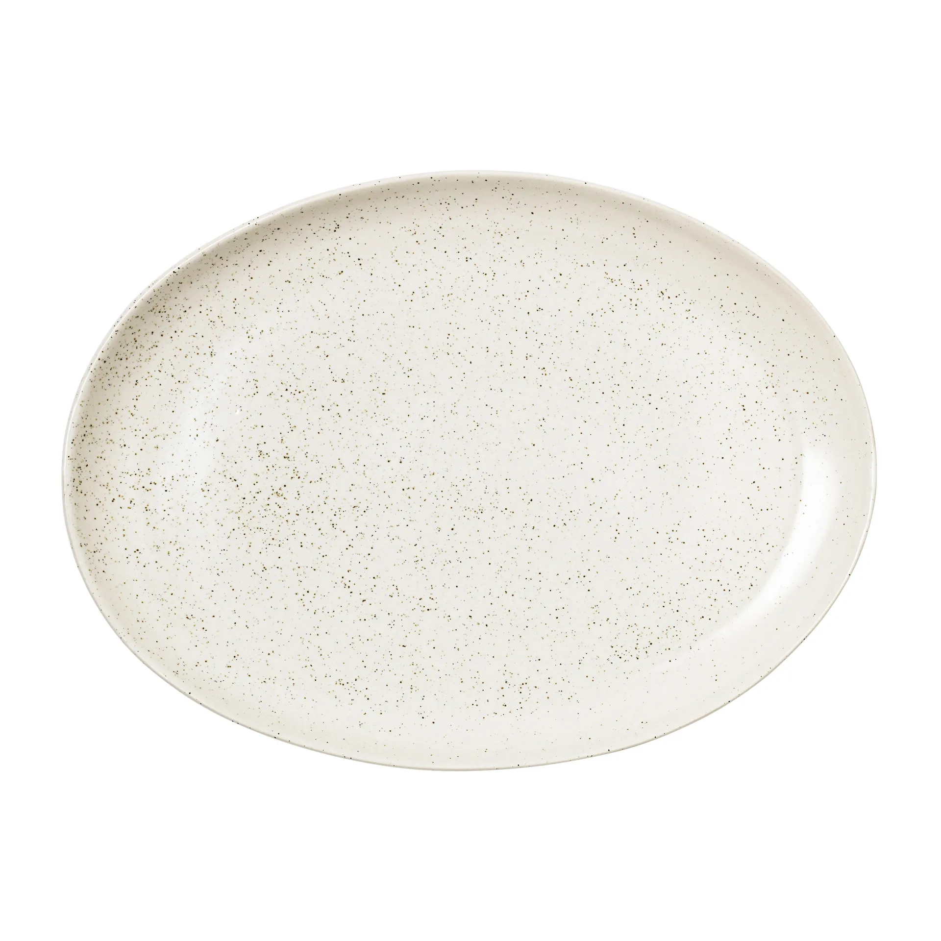 Nordic Vanilla saucer oval 35.5 cm, Cream with grains Broste Copenhagen