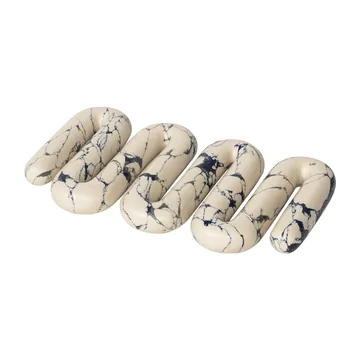 Orla trivet 14x25 cm - White-spectrum blue - Broste Copenhagen