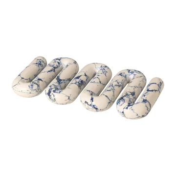 Orla trivet 14x25 cm - White-spectrum blue - Broste Copenhagen
