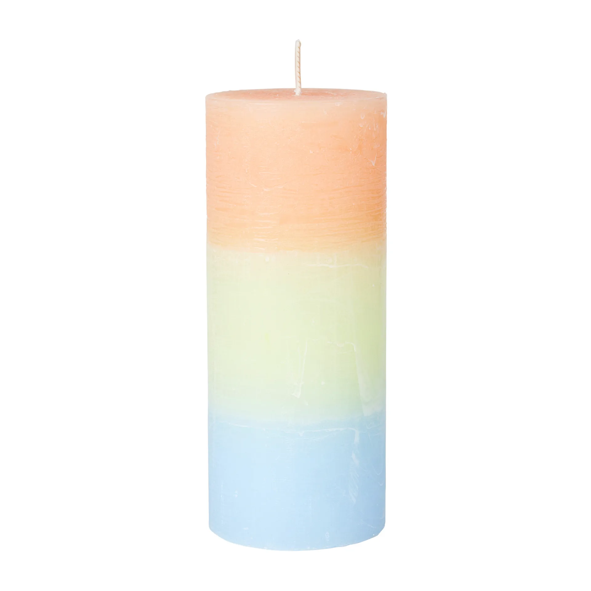 Rainbow block candle 17 cm, Cloudy melon Broste Copenhagen
