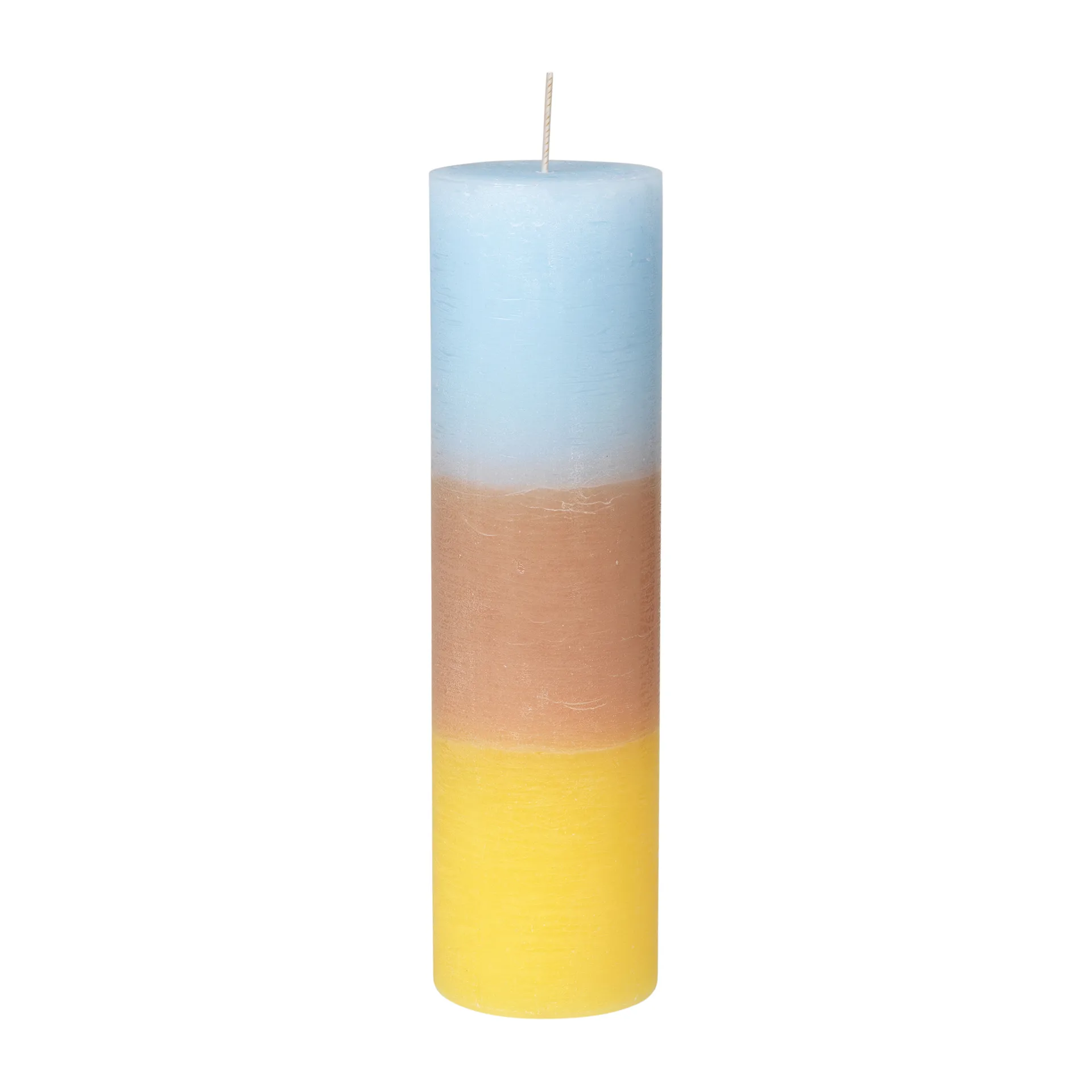 Rainbow block candle 25 cm, Pineapple cloud Broste Copenhagen