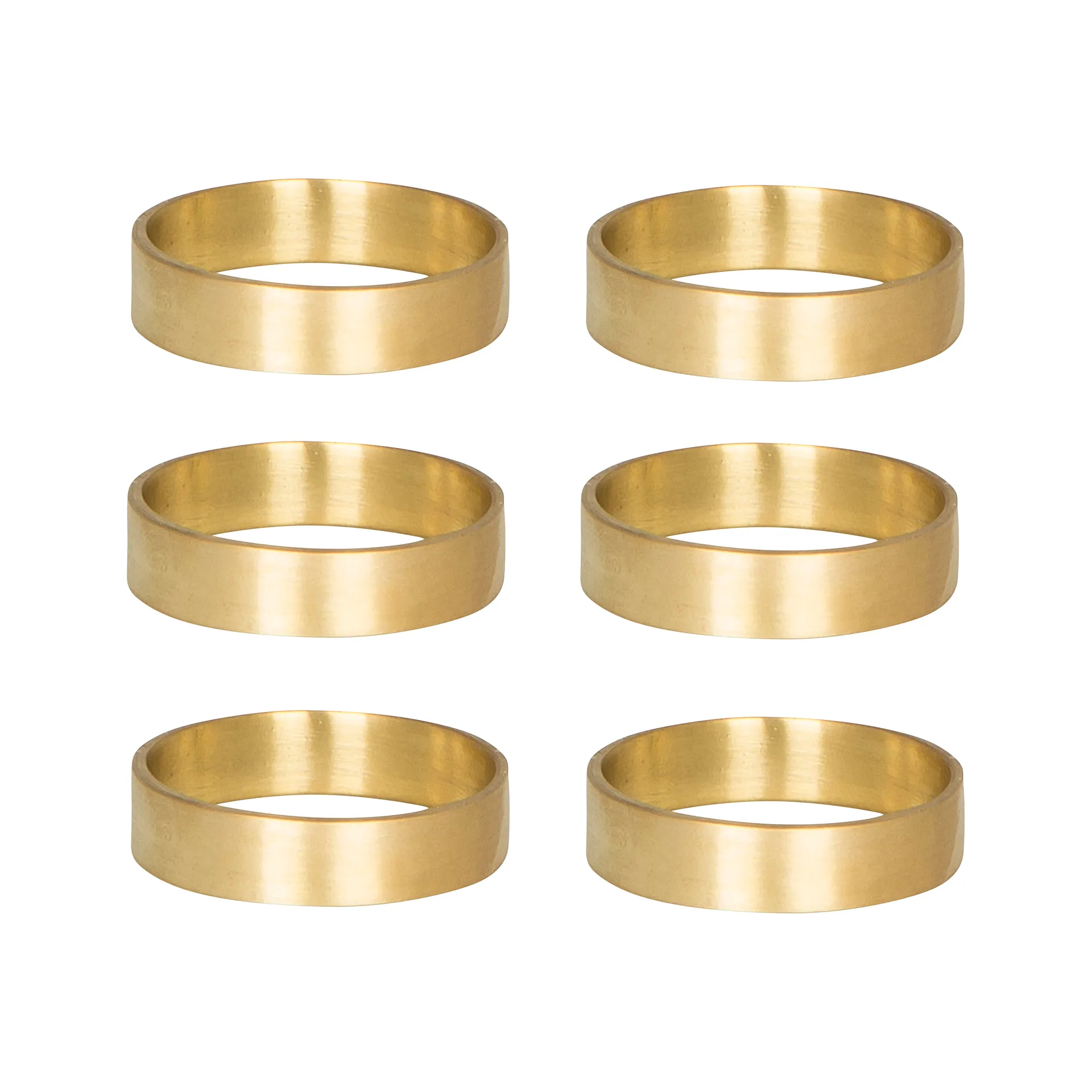Ring napkin ring 6-pack, matte brass Broste Copenhagen