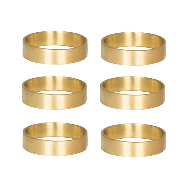 Ring napkin ring 6-pack - matte brass - Broste Copenhagen
