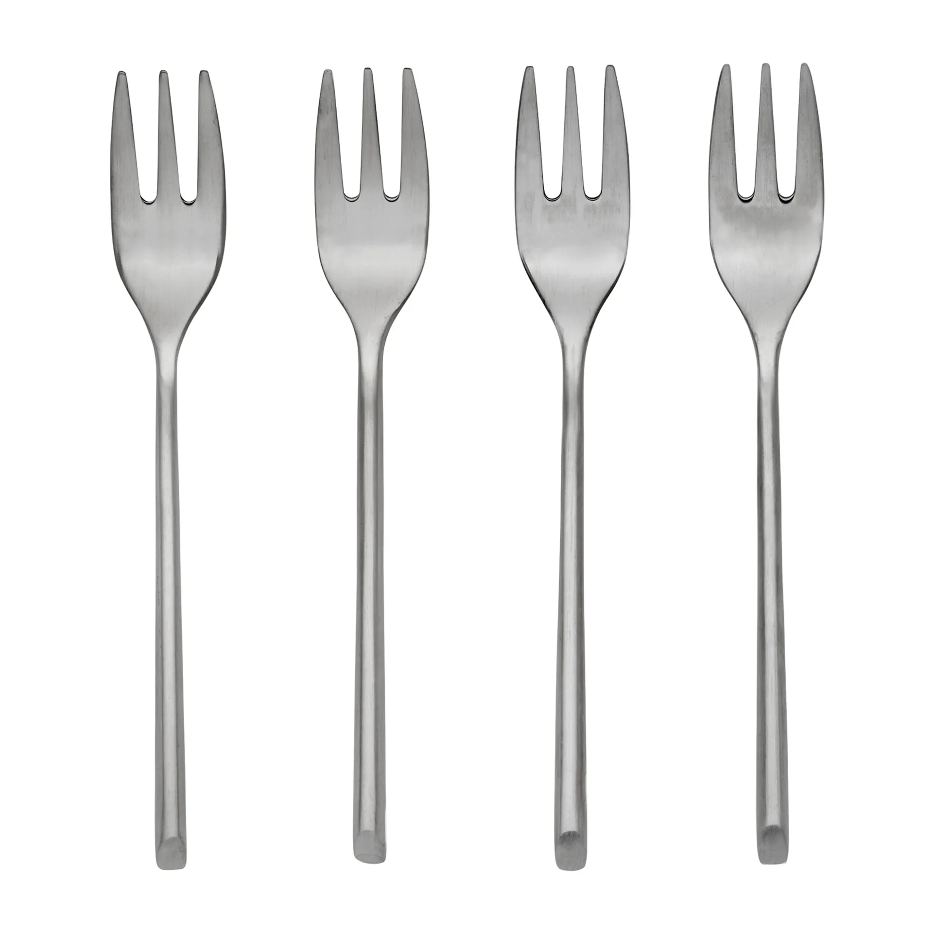 Sletten cake fork 4-pack, Full satin forged Broste Copenhagen