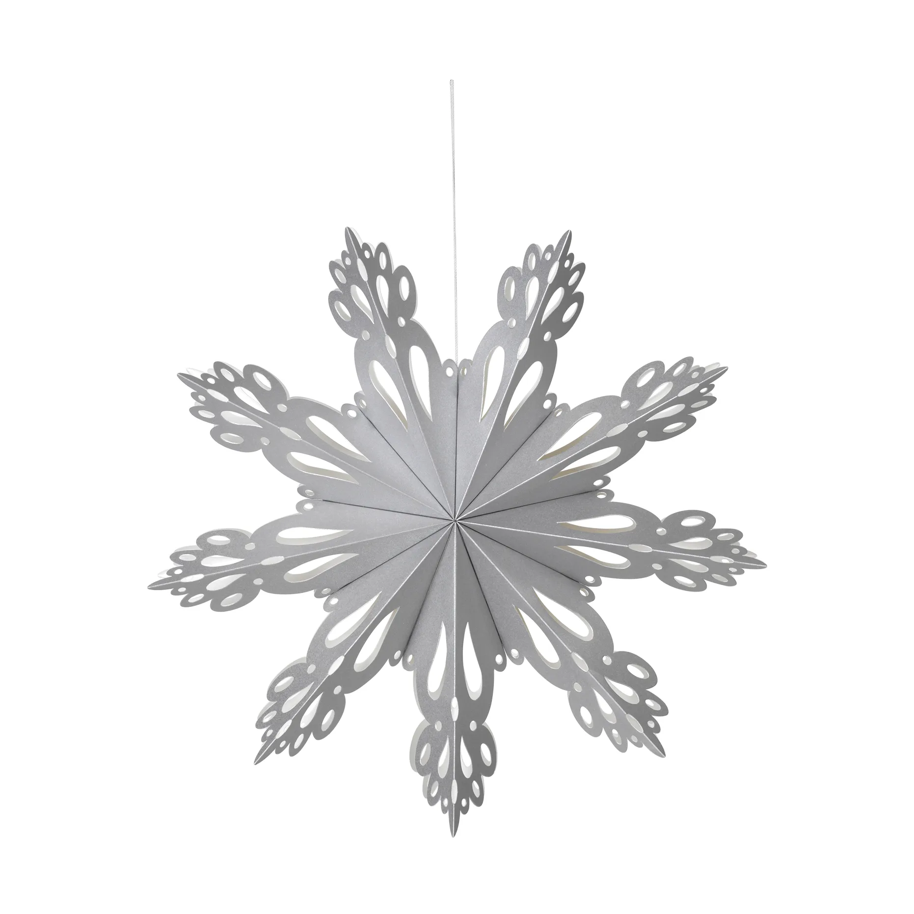 Snowflake advent star, Silver, M Broste Copenhagen
