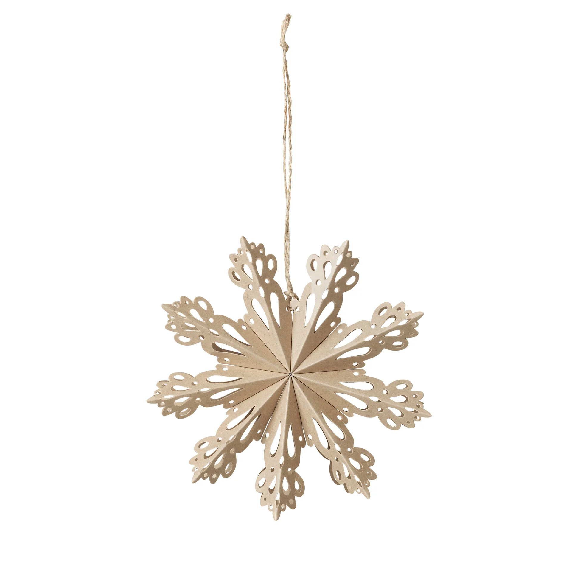 Snowflake Christmas decoration natural, Ø15 cm Broste Copenhagen