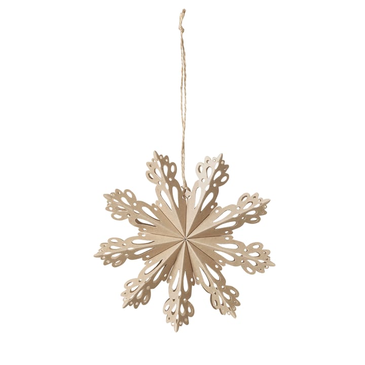 Snowflake Christmas decoration natural - Ø15 cm - Broste Copenhagen