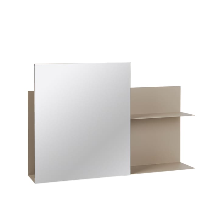 Svante wall shelf with mirror, Iron beige Broste Copenhagen