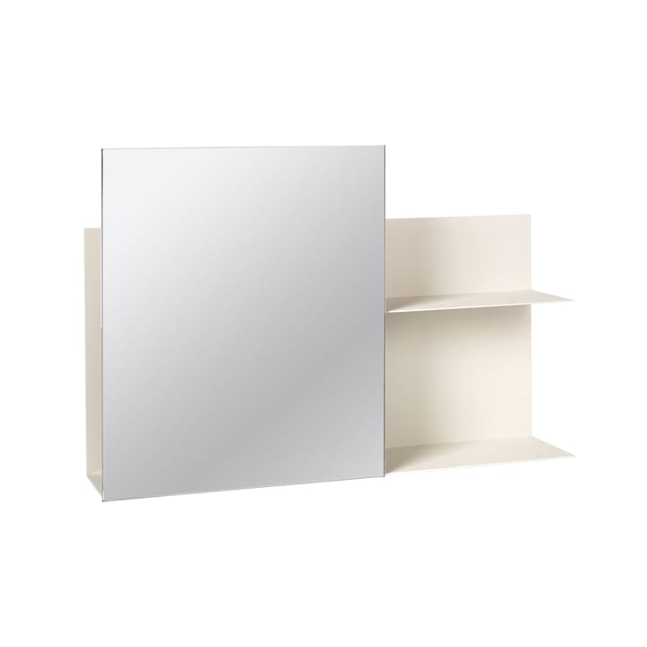 Svante wall shelf with mirror, Iron rainy day Broste Copenhagen