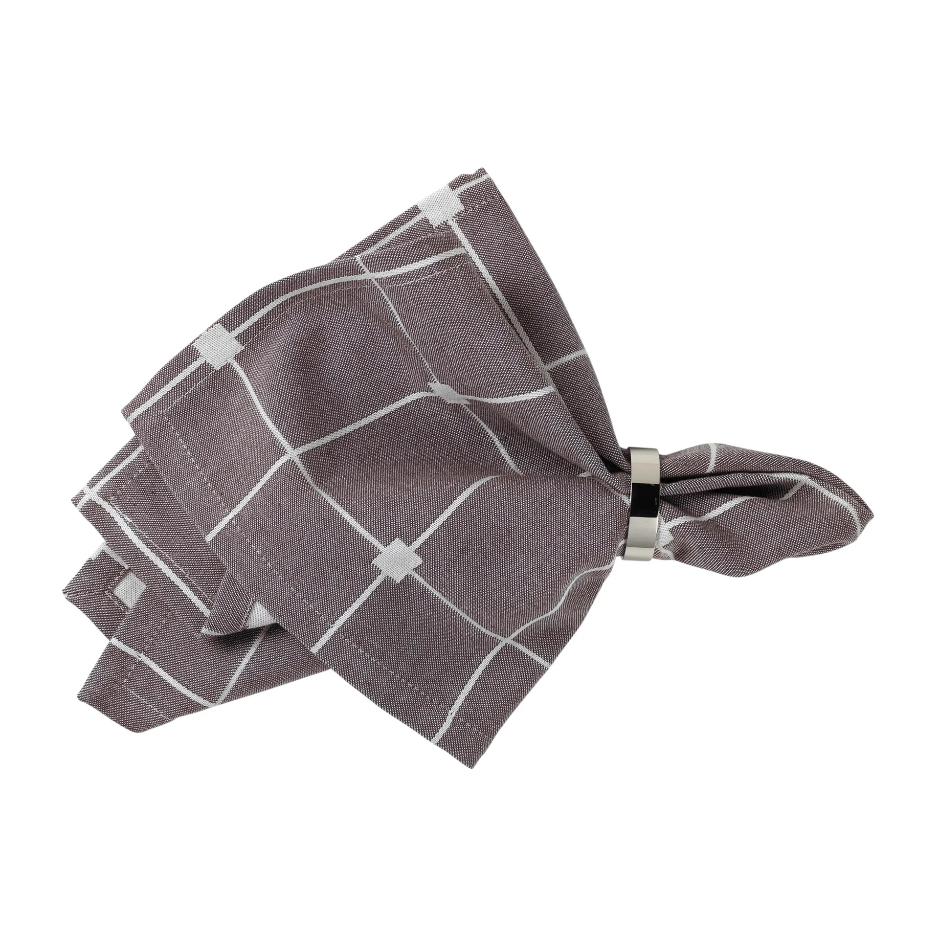 Tila fabric napkin 45x45 cm, Decadent cocolate-off white Broste Copenhagen