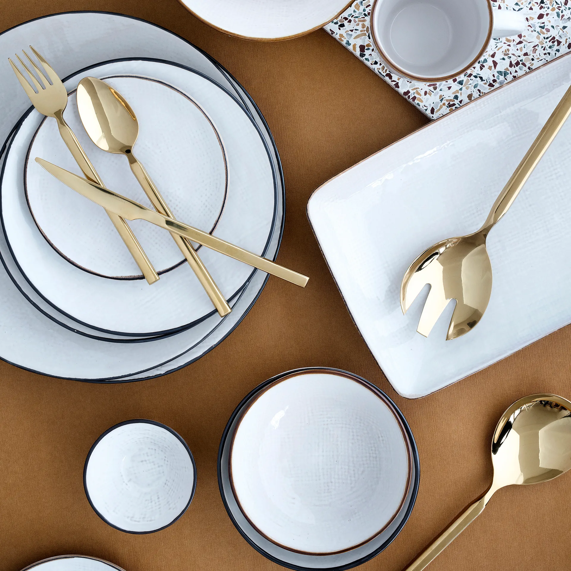 Tvis fork 4-pack, gold Broste Copenhagen