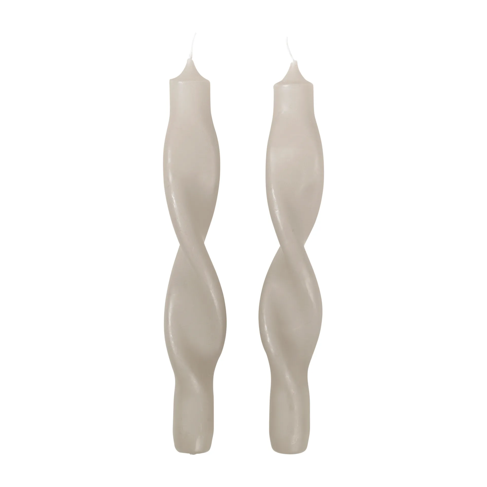 Twist twisted candles twisted candle 23 cm 2-pack, Rainy day Broste Copenhagen