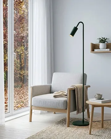 Curve Floor Lamp 146 cm - Matte green - By Rydéns