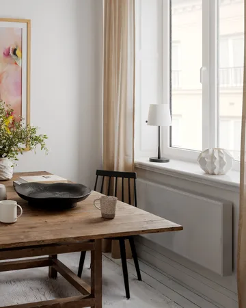 Lumi table lamp 48,5 cm - Matte black-white - By Rydéns