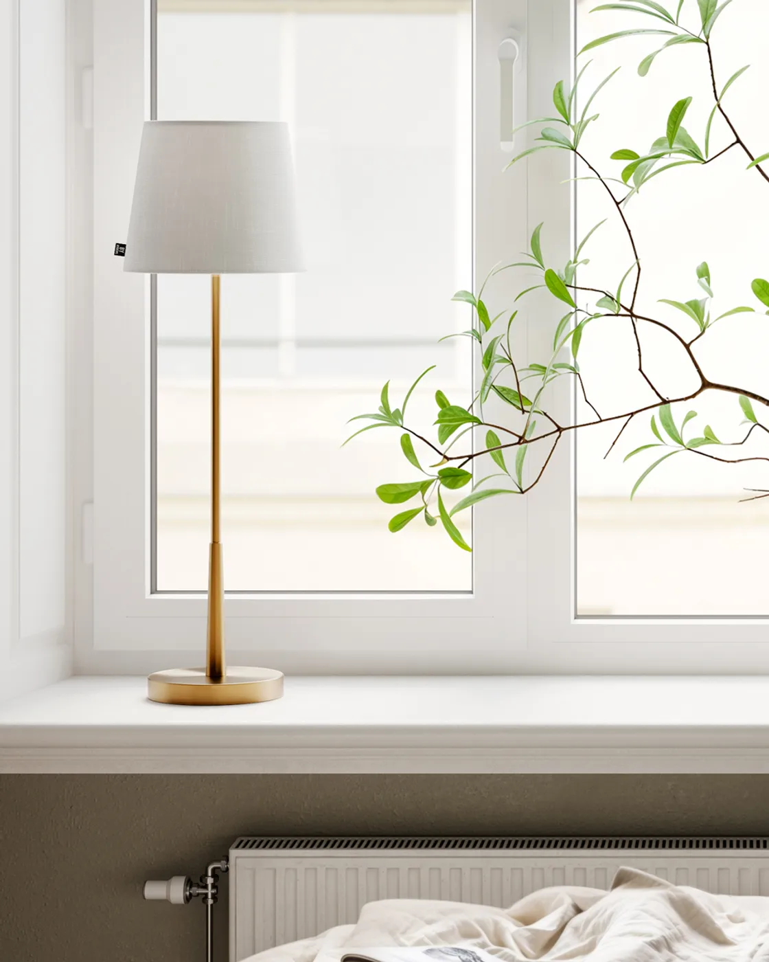 Lumi table lamp 68,5 cm, Gold-white By Rydéns