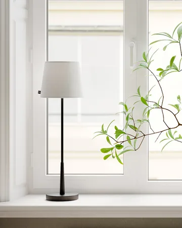 Lumi table lamp 68,5 cm - Matte black-white - By Rydéns