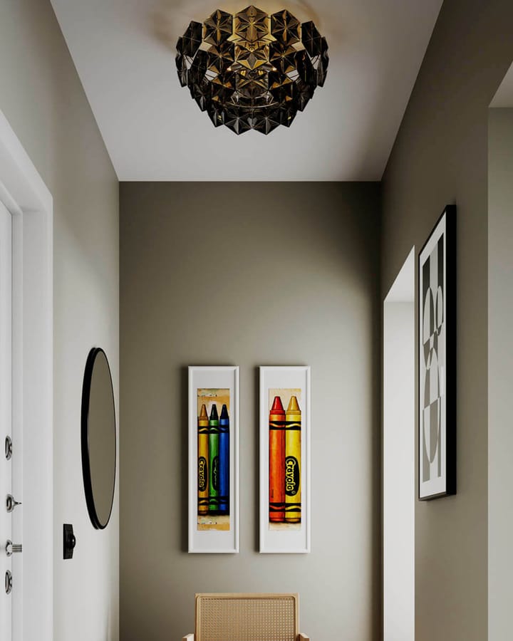 Monarque ceiling lamp chrome, Chrome-black By Rydéns