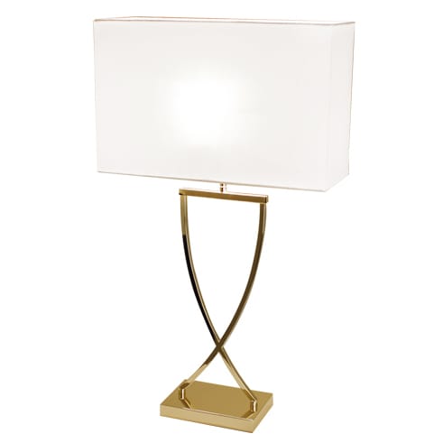 Omega table lamp 67 cm, brass-white By Rydéns