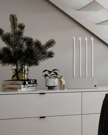 Raw Light advent candle holder - Concrete - By Rydéns