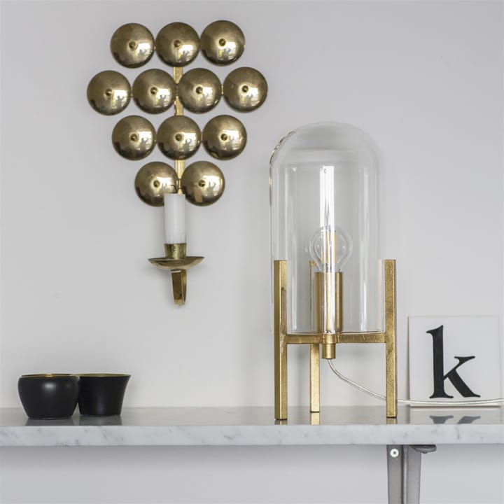 Smokey table lamp, gold clear By Rydéns