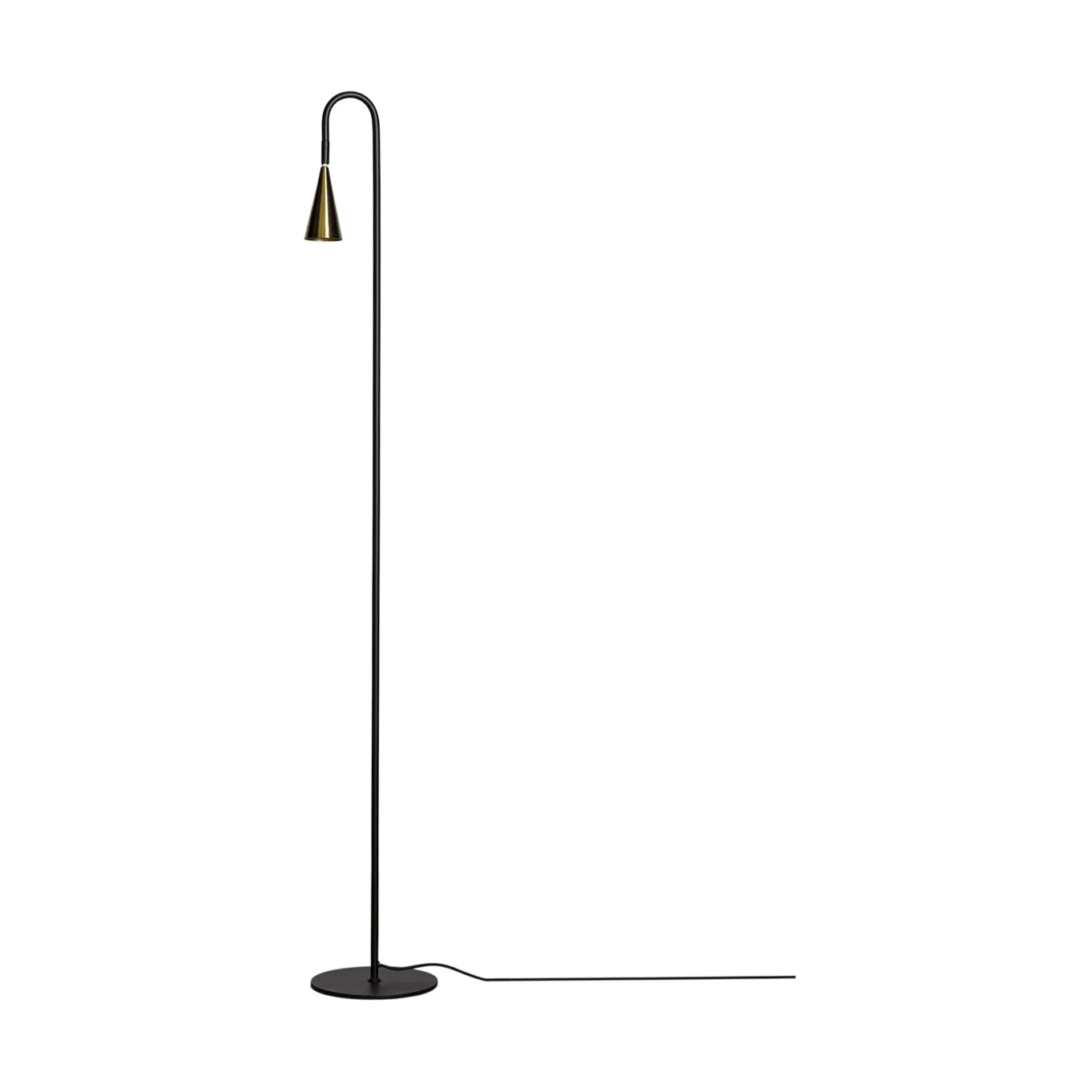Spline floor lamp, Black-brass, 140 cm By Rydéns