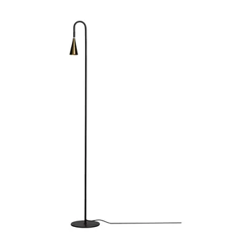 Spline floor lamp - Black-brass, 140 cm - By Rydéns