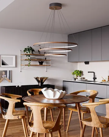 Trione ceiling light Ø80 cm - Walnut - By Rydéns