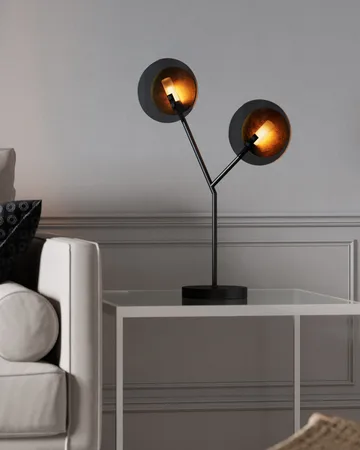 Turno table lamp 59 cm - Matte black-gold - By Rydéns