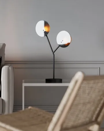 Turno table lamp 59 cm - Matte black-gold - By Rydéns