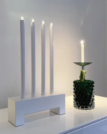 Twinkle advent candle holder - White - By Rydéns