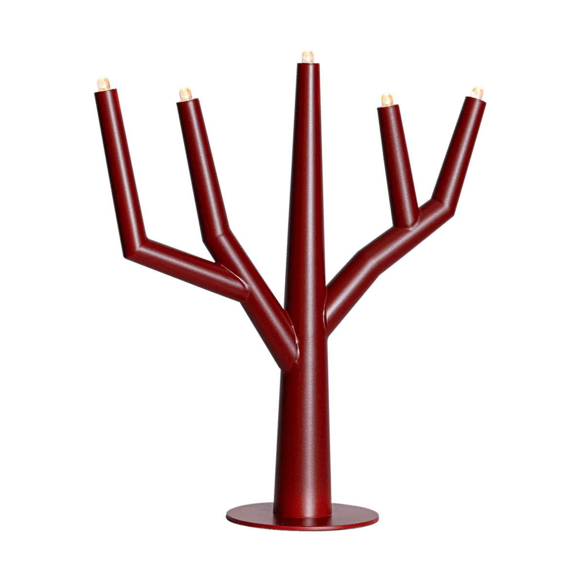 Winter Ruby advent candle holder, Oxide red By Rydéns