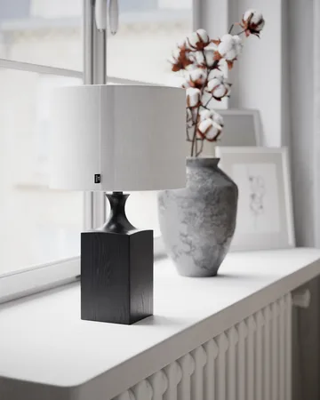Woody table lamp 41 cm - Black-white - By Rydéns