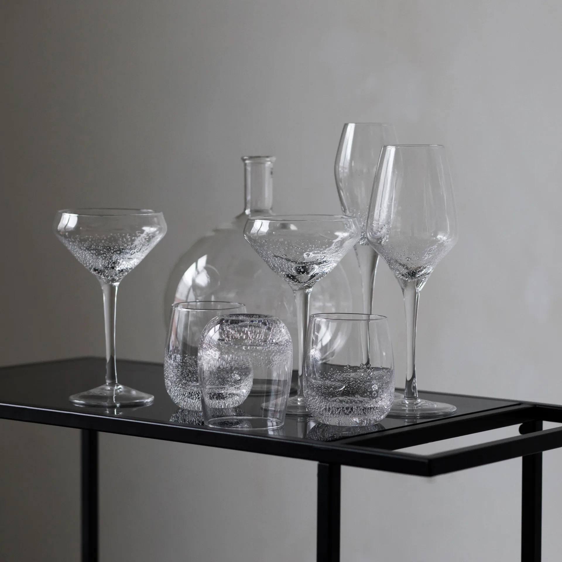 Bubbles water glass 36cl, Clear Byon