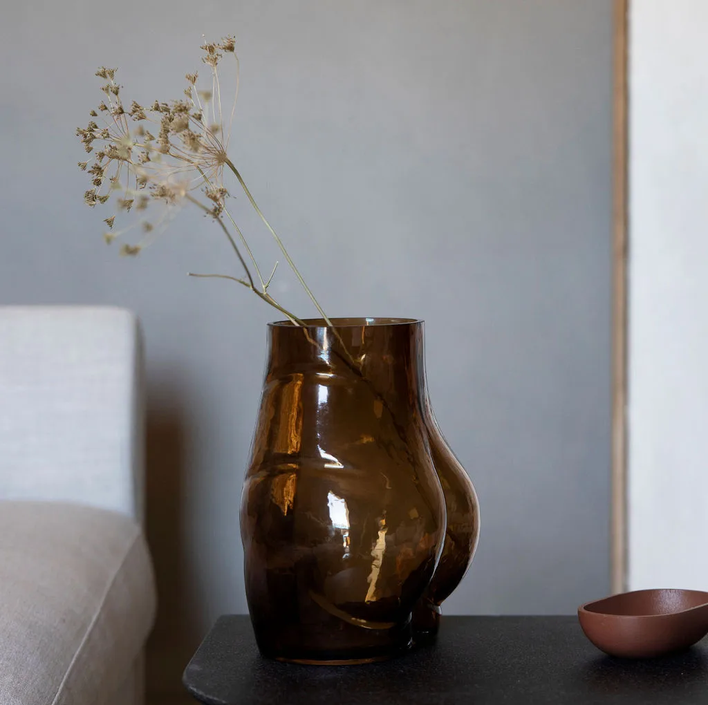 Butt vase 23 cm, brown Byon