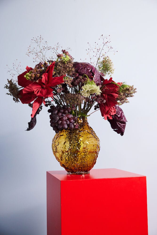 Corallo vase M 26x28x27 cm, Light amber Byon