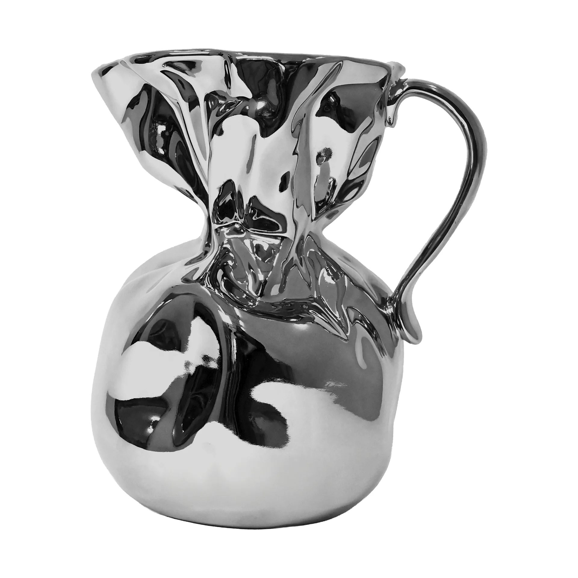 Crumple vase, Silver Byon