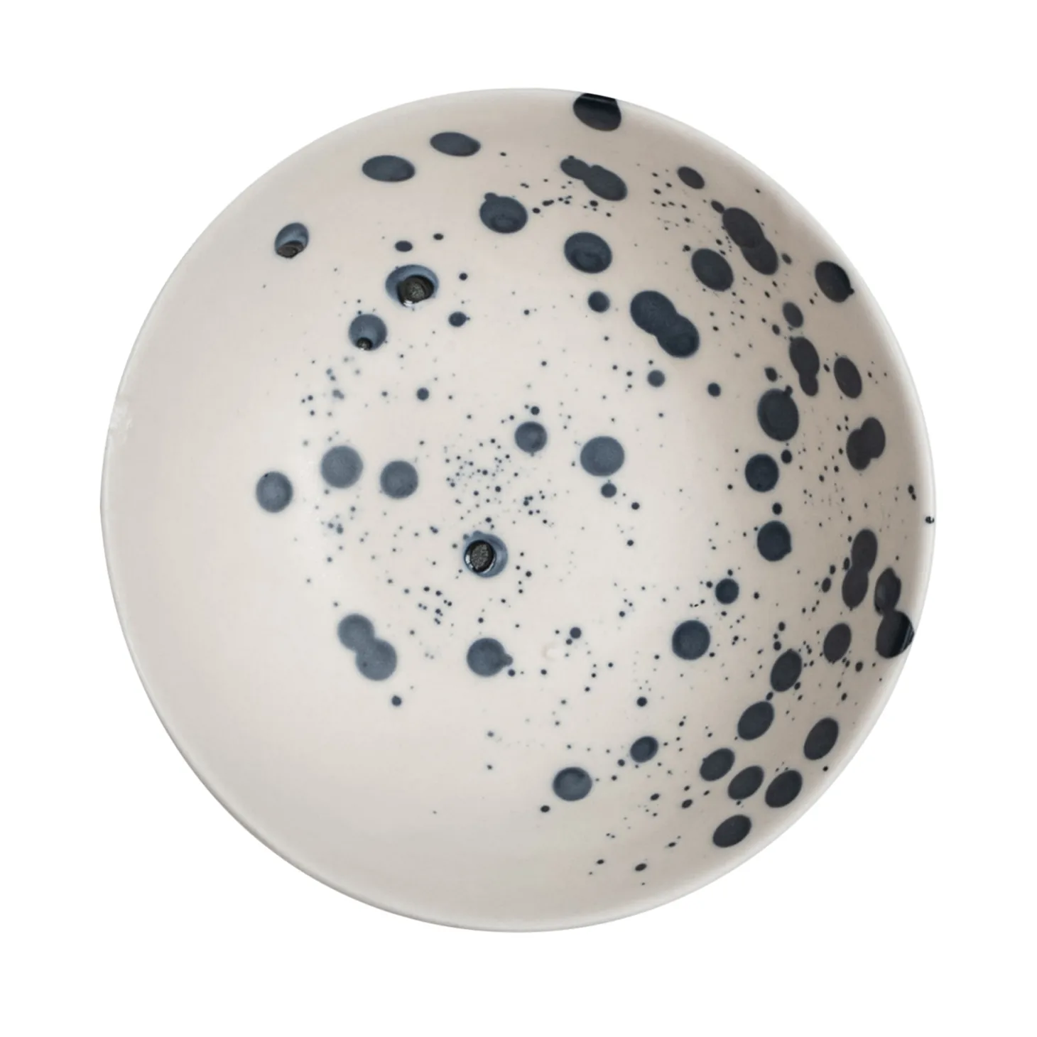 Dottie bowl Ø 13 cm, Black-white Byon