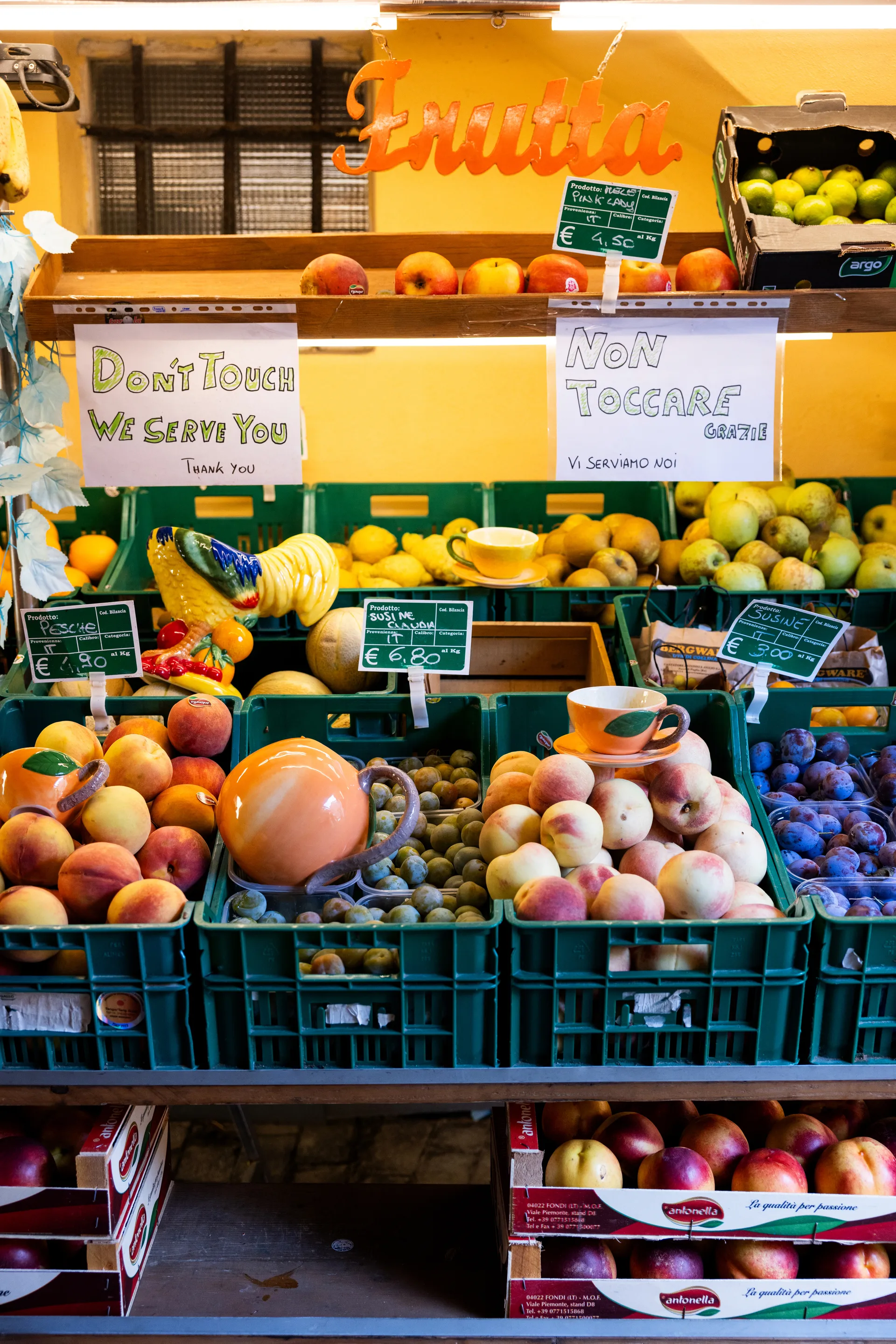 Fruity Rooster bowl, Yellow Byon