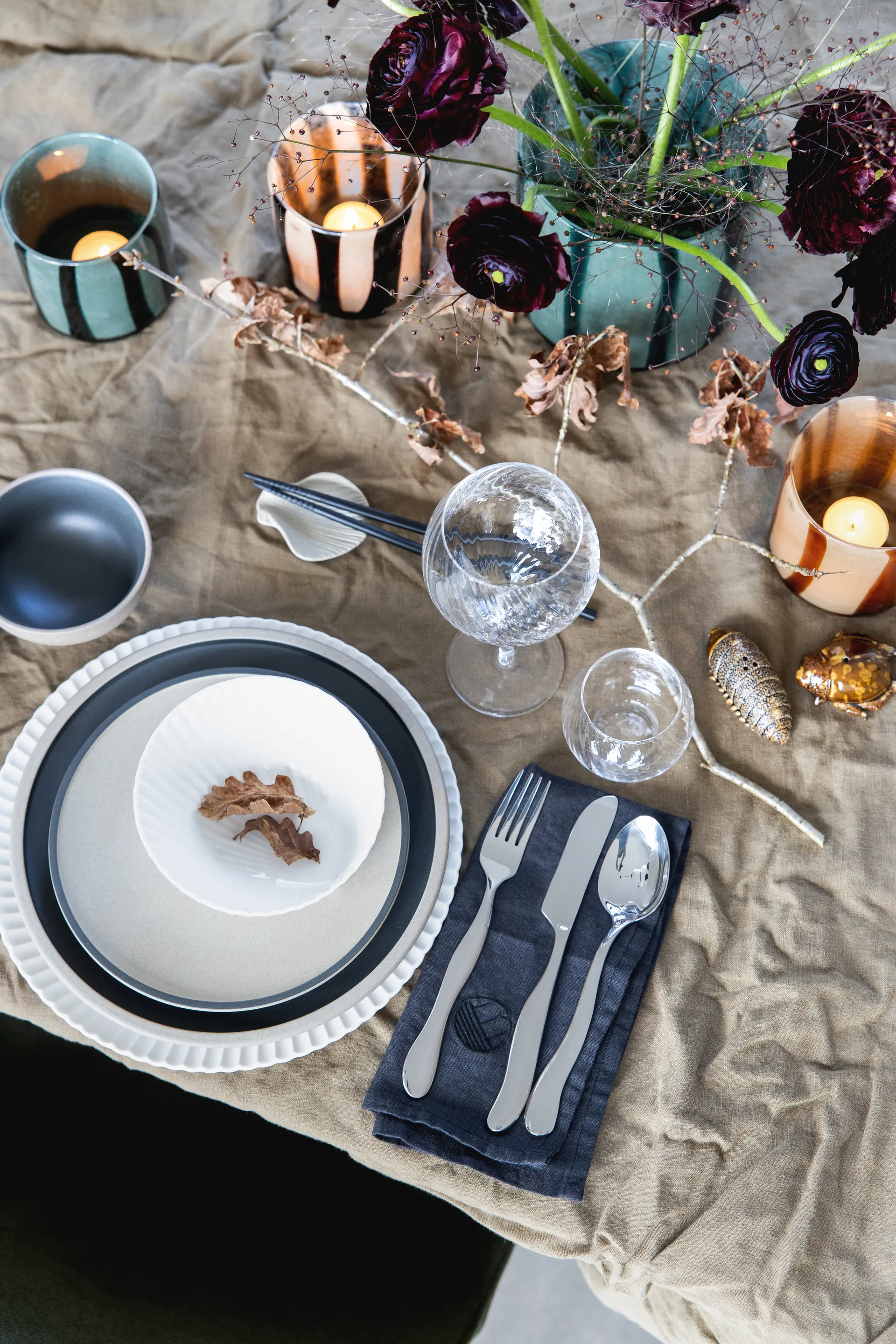 Fumiko chopstick holder 4-pack, Beige Byon