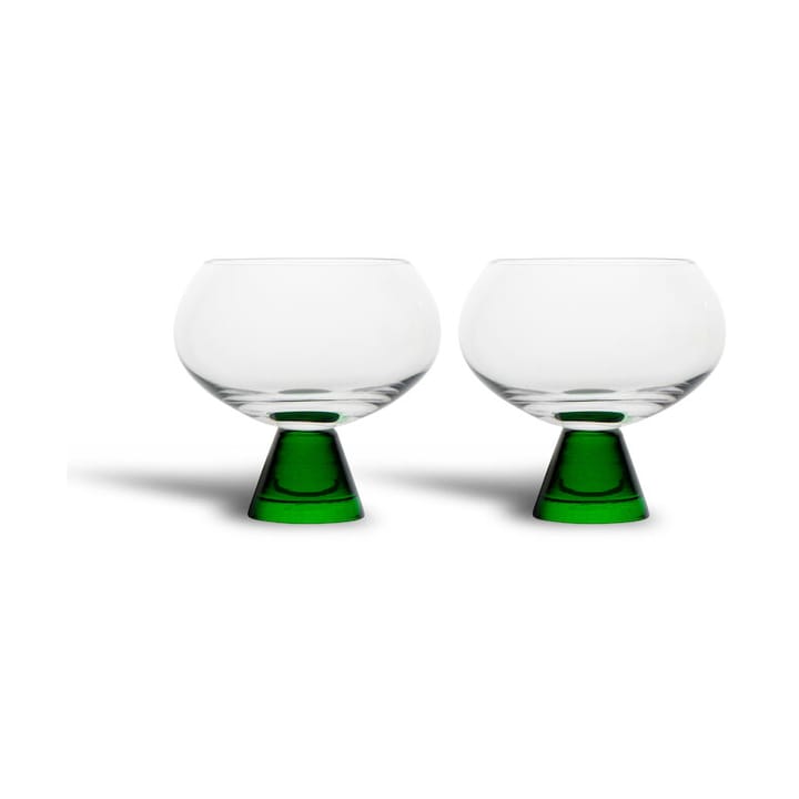 Indy glass 24 cl 2-pack - Green-clear - Byon