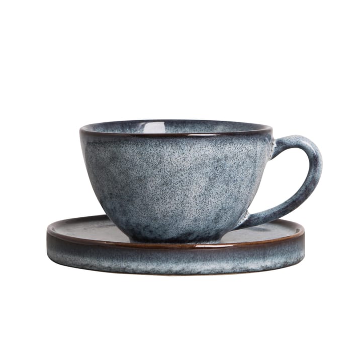 Jade cup with saucer, blue Byon