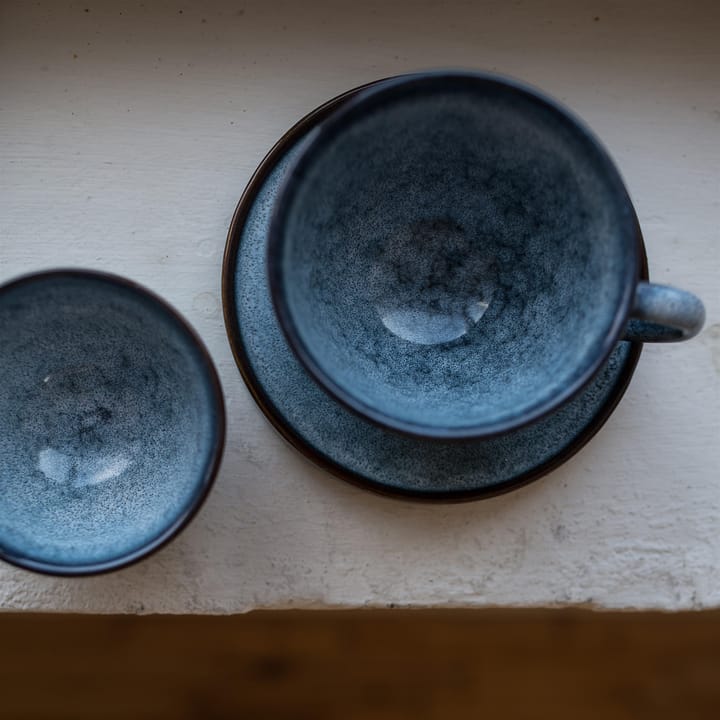 Jade cup with saucer, blue Byon