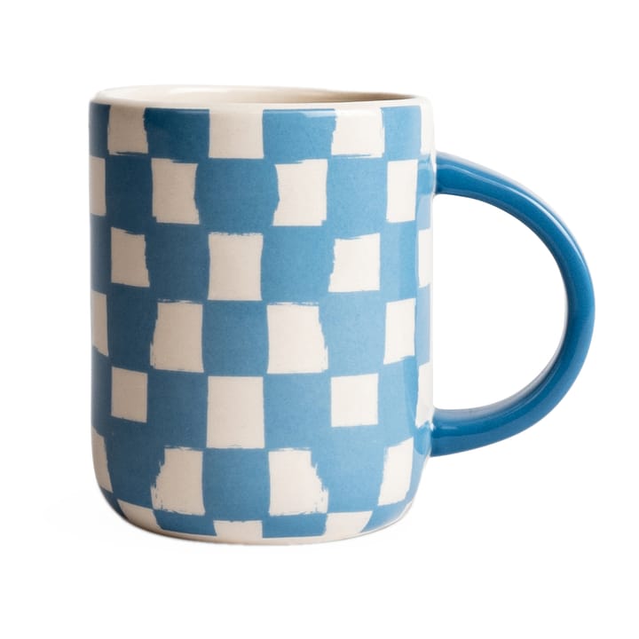 Liz mug check 28 cl, Blue-white Byon